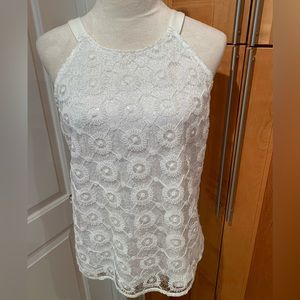 7th AVE. NY & CO.White Sleeves Top. White Sequins & thread work all over…